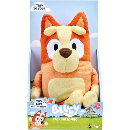Bluey Bingo Stor 30cm Snakkendes Lyd Myk Plush: Offisiell Samleobjekt Karakter Koselig Jumbo Myk Leke