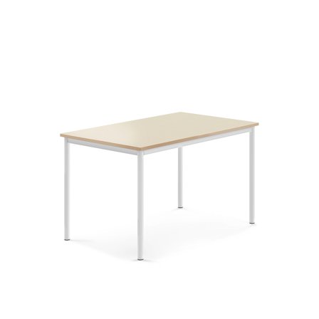 Tisch BORÅS, 1200x800x720 mm, Laminat Birke, weiß