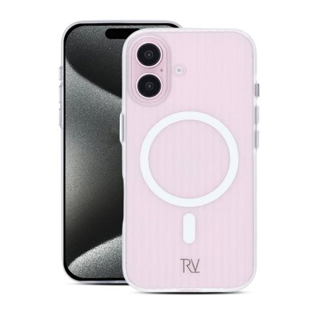 iPhone 16 Mobilskal Korrugerad Magsafe Rvelon - Transparent