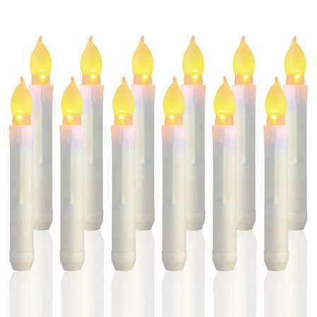 12st Flameless Led Taper Candle Lights, batteridrivna Harry Potter flytande ljus för fest, juldekorationer