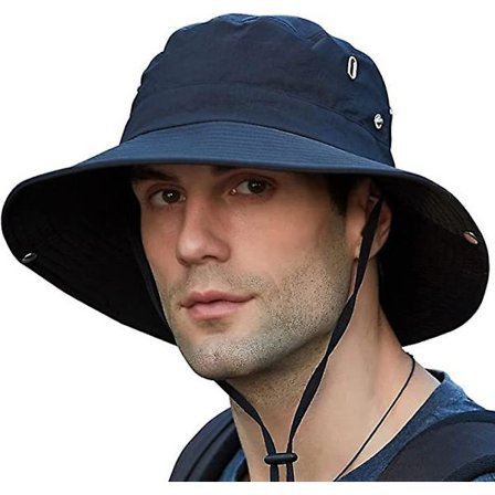 Solhatter, beskyttelse vanntett bøttehatt for fiske fotturer hage safari boonie hatter(svart)