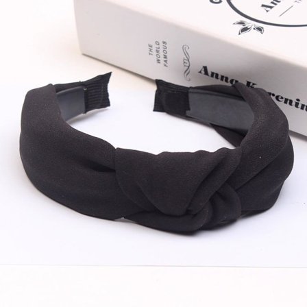 Vackert diadem med knut i tyg i flera olika färger