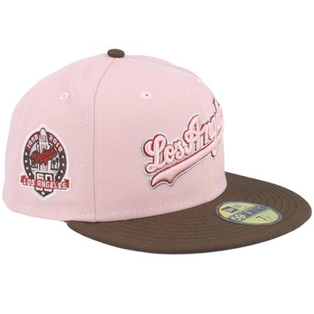 New Era - Los Angeles Angels Gelato Hills 59FIFTY 60 Pink Rouge/Walnut Fitted Fitted Pink Cap - MLB @ Hatstore