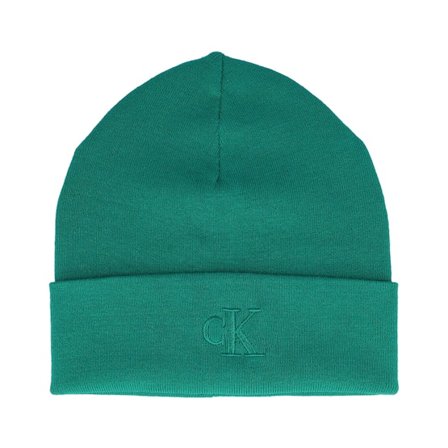 Calvin Klein - Groen cuff Beanie - Ck Fine Rib Beanie Islander Cuff @ Hatstore