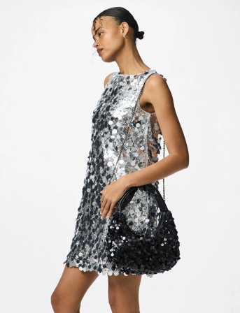 Pieces Pcmaddie Sequins Shoulder Bag - Black - ONE SIZE