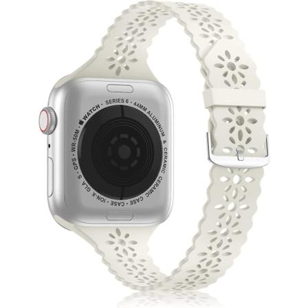 Blonderem av silikon kompatibel med Apple Watch-reimer 38mm 40mm 41mm