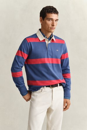 GANT Herren Gestreiftes Rugger (4XL) Blau