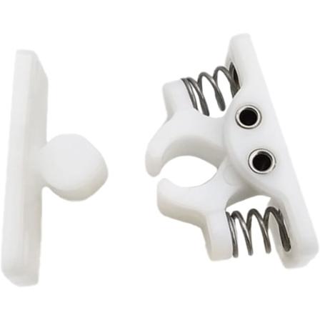 Selvklebende dør- og veggstopp, sett med 2, veggbeskytter - Ø 65 x 45 mm, høy kvalitet plast, satin hvit, sober og elegant design