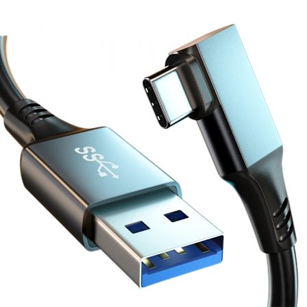 Galaxy S10 Laddare USB Typ-C Kabel 90 Grader Hållbar Nylon