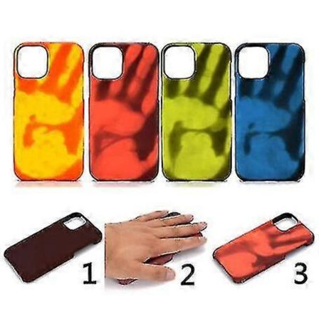 Färgskiftande Termiskt Mobilskal för iPhone (Orange, iPhone 11 Pro Max)
