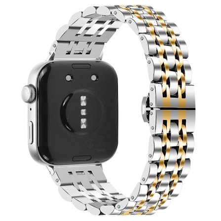 Huawei Watch Fit 3 Metall Mesh Band 316L rostfritt stål klockarmband - Silver / Guld