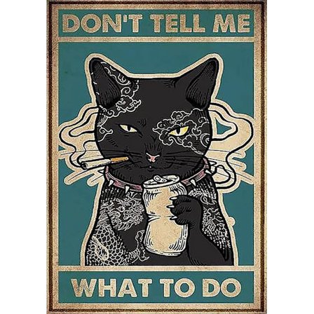 30x40CM Handgjord 5D Art Diamond Painting - Fierce Black Cat, suit