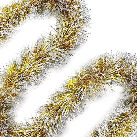 Julgransgirlander Julgransdekorationer Cirka 2 Meter - Glittrande Julgirlander med Silverglitter för Jul, Festivaler