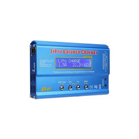 iMAX B6 80W lader, Lipo lader, balanselader utlader for LiPo/Li-ION/Life(1-6S), NiMH/NiCd(1-15S) batteri, LCD parallell lader utlader