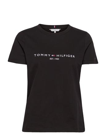 Heritage Hilfiger C-Nk Reg Tee T-shirt Top Sort Tommy Hilfiger