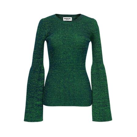 Essentiel Antwerp, Dark Jaspeado Cé Jersey Zielony, Kobieta, Rozmiar: L