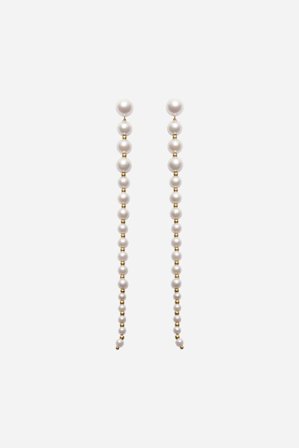 CAMILLA PIHL - The Long Pearl Earrings - Cream SizeOne Size