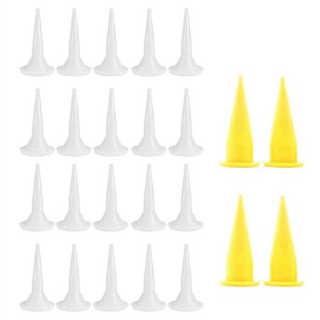 24 stk. fugepistol smøreværktøj glaslim koncentreret værktøj fugemasse dispenser blød gummimundstykke