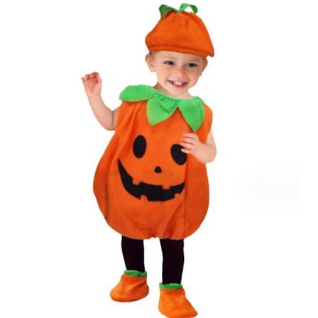 Halloween-lasten kurpitsaasu