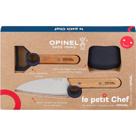 Opinel Le Petit Chef børnesæt 3 dele, blå | KitchenOne