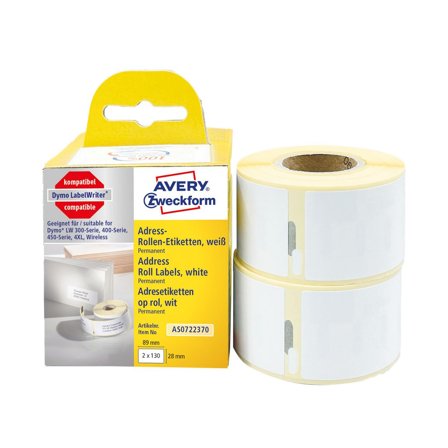 AVERY Etikett på rulle 89x28mm 260/fp - Lyreco - Emballage och lagerutrustning - Etiketter och godsmärkning - Specialetiketter