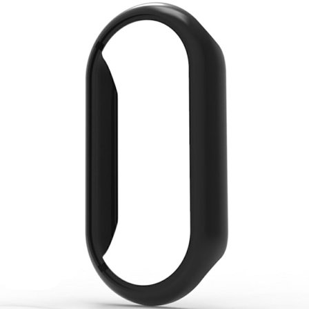 Xiaomi Mi Band 9 Ceramic Edition Anti-Drop Stöttålig Klockfodral med inbyggd film av härdat glas - Svart