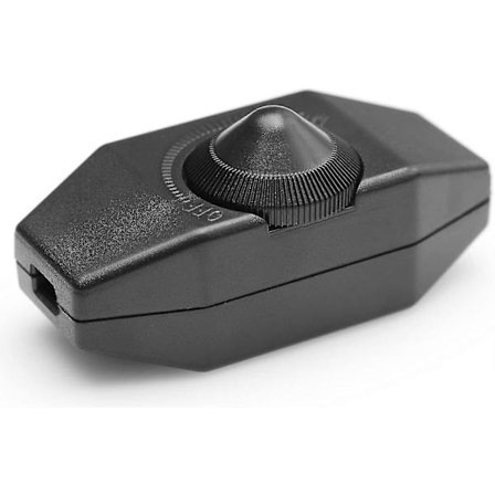 1-60W LED-dimmer Dimmerbar (rotasjonsdimmer) LED-dimbar, På/av, 220-230V, CE In-line-bryter, Svart
