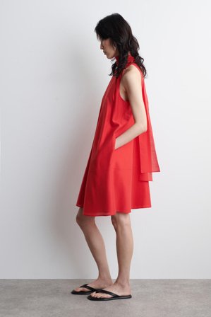 COS Women's Fluid Halterneck Mini Dress in Red