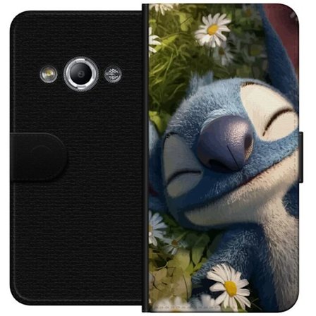 Kompatibel Tegnebogsetui til Samsung Galaxy Xcover 3 Drømmeagtig blå fantasivæsen liggende blandt prestegræs blødt lys rolig følelse af naturen