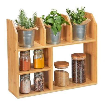 Hylla i bambu 6 fack