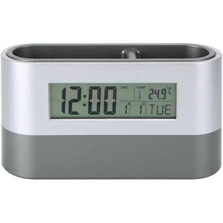 Innovativ väckarklocka, kreativ pennhållare klocka, LCD elektronisk klocka, Dig