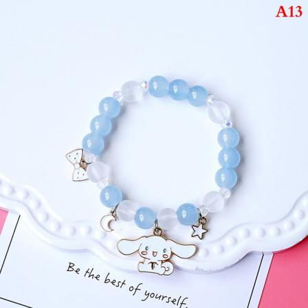 N Version Av Det Nya Färgglada Lila Armbandet I Kalcedonkristall