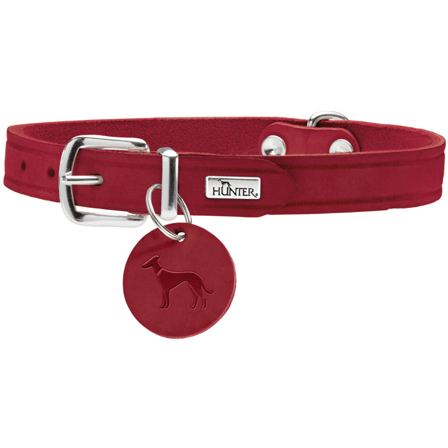 HUNTER Collar Aalborg 60/L Leather Red