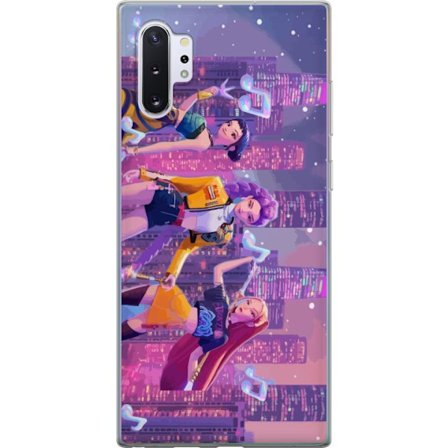 Kompatibelt Mobilskal till Samsung Samsung Galaxy Note10+ Futuristisk K-Pop Demon Hunters tjejgrupp illustration med neonstad popkultur estetik och kr