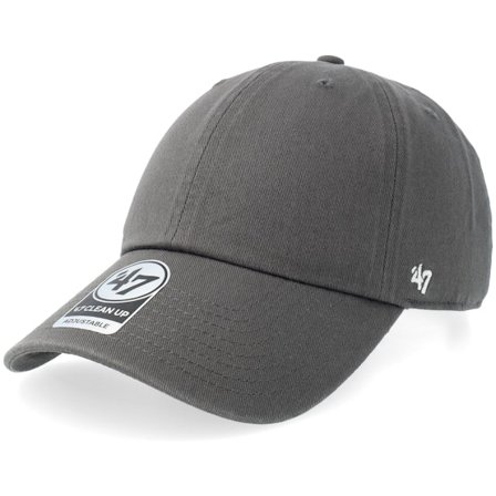 47 Brand - Grå unconstructed Caps - Blank 47 Clean Up Charcoal Dad Cap @ Hatstore