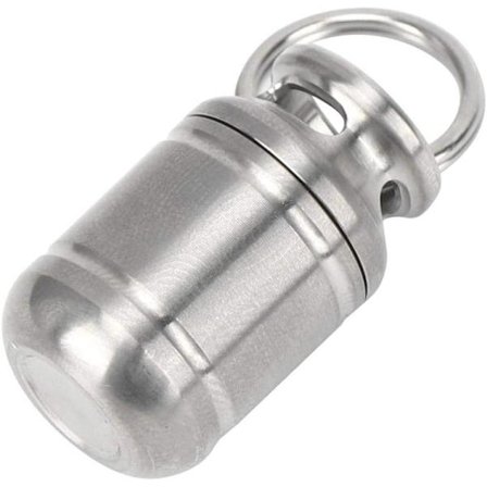 1 pillerdosa, titanlegering piller vattentät pillerdosa, nyckelring