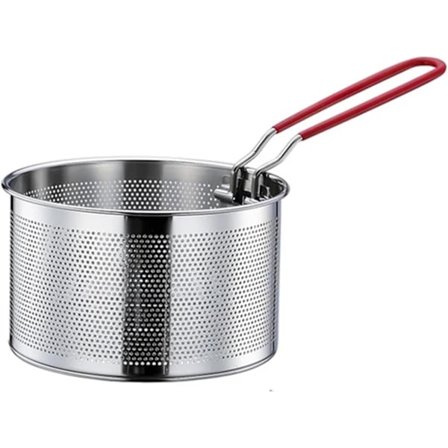 6,22 tuuman paistokori, paistokori kahvalla, lämmönkestävä pyöreä paistokori, keittiön paistokori, uppopaistokori