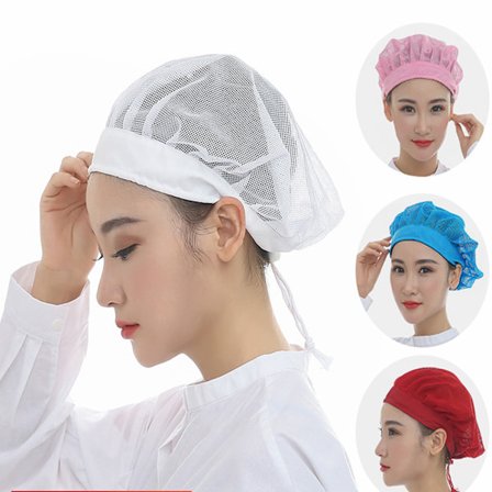 (4 stk) Hovedbeklædning Kasket Køkken Kokkehat Arbejdshat Net Hat Støvbeskyttende, ZQKLA