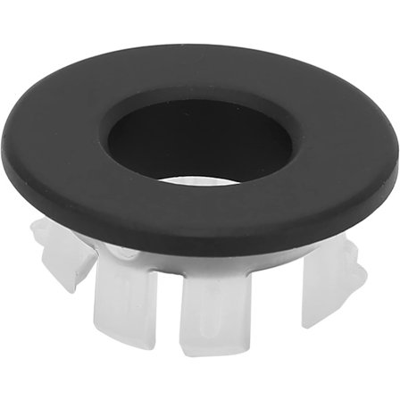 Vask Overløbsring Indsats Messing Rund Overløbsdæksel i Reservedele til Vask Køkken Badeværelse, (Sort)