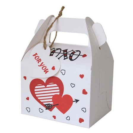 50 stk. Valentinsdag Gaveæsker med Hjertevedhæng til Småkager Chokolade Gave