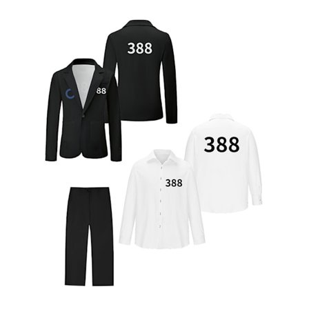 Squid Games 3-spillers Rollespill Kostymesett 388