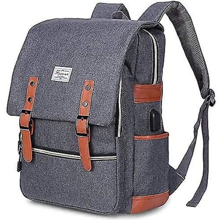 Vintage Laptop Ryggsekk For Kvinner Menn, Skole Høyskole