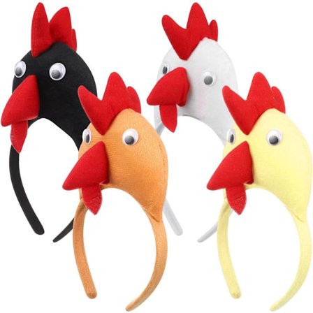 4 stk Hane Kylling Kylling Hodebånd Plysj Dyrehodebånd Påske