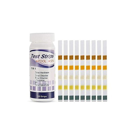 pH- og klortester bassengprodukt 50 strips spa strip kompatibel med 5 i 1 basseng
