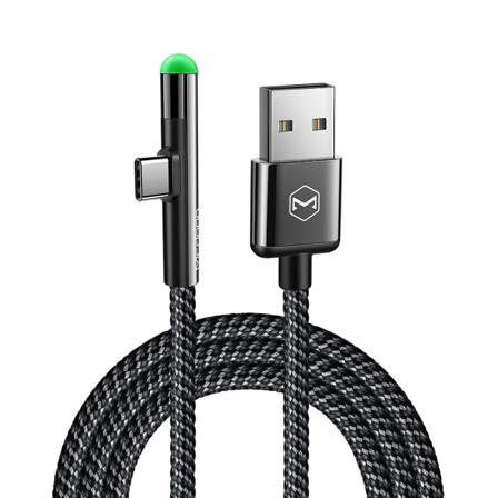 Mcdodo Ca-6391 90° Usb-c Kabel Med Led, 2m, Svart Svart 2 M