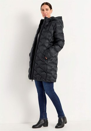 Cellbes of Sweden - Jakke med hette i svart for damer i størrelse 58/60