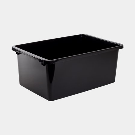 Förvaringslåda i plast - Nordiska Plast Store It, svart, 590 x 395 x 245 mm, 40 liter