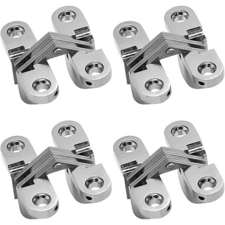 1-3/4" Skjult Hengsel Rustfritt Stål 180 Grader Usynlig Kryss H