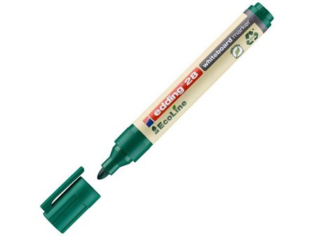 edding Whiteboardpenna 28 Ecoline rund 1,5-3mm grön - Lyreco - Kontorsmaterial - Pennor - Whiteboardpennor - Rund spets