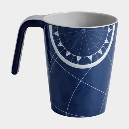 Tazze da caffè/tè in melamina Marine Business Pacific, bianco/blu, 35 cl / 350 ml, confezione da 6